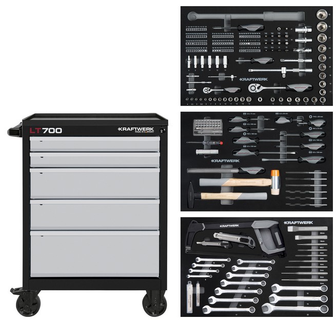 LT LINE servante d'atelier LT700, 5 tiroirs, 259 pcs Kraftwerk 102.105.204