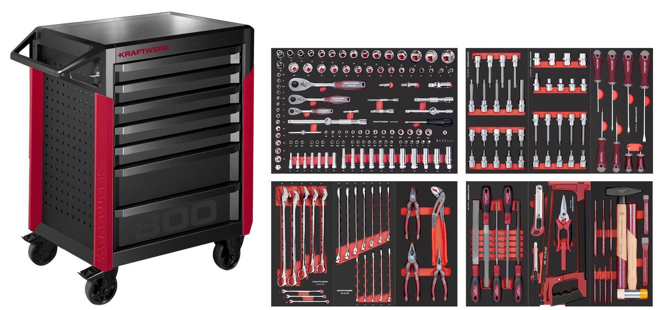PRO LINE Servante d'atelier PT800 7 tiroirs 238 pcs Kraftwerk 102.417.007