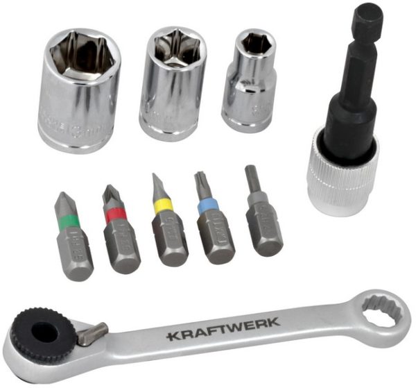 Boîte d'embouts avec mini clé à cliquet 1/4", 27 pcs Kraftwerk KW306.378.008 – Image 2