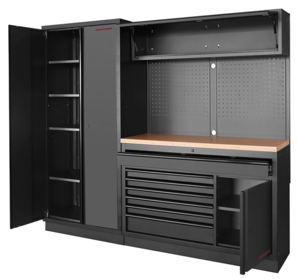 MOBILIO BLK Mobilier d'atelier large 2 éléments, Hêtre Kraftwerk kW3964K-BLK-022 – Image 2