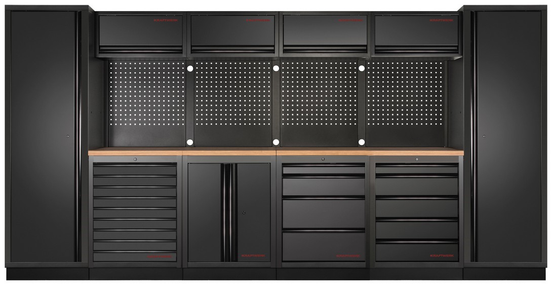 MOBILIO BLK Mobilier d'atelier 6 éléments, Hêtre Kraftwerk KW3964F-BLK