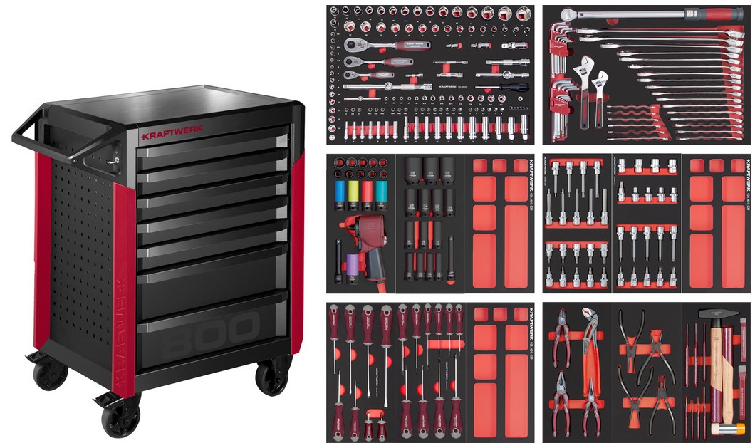 PRO LINE Servante d'atelier PT800 7 tiroirs 279 pcs Kraftwerk KW102.417.003