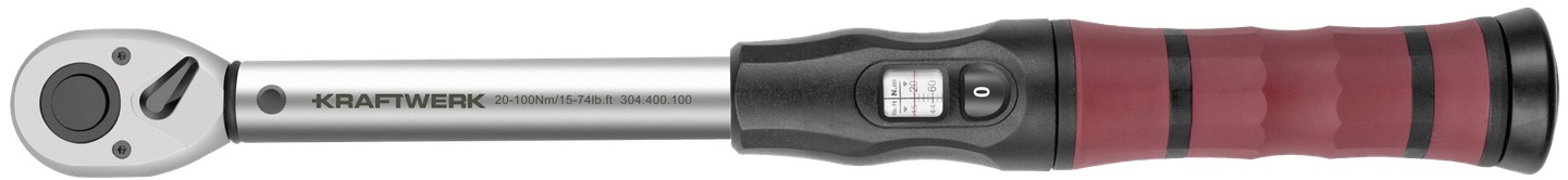Clé dynamométrique 1/2" 20-100 Nm Kraftwerk KW304.400.100
