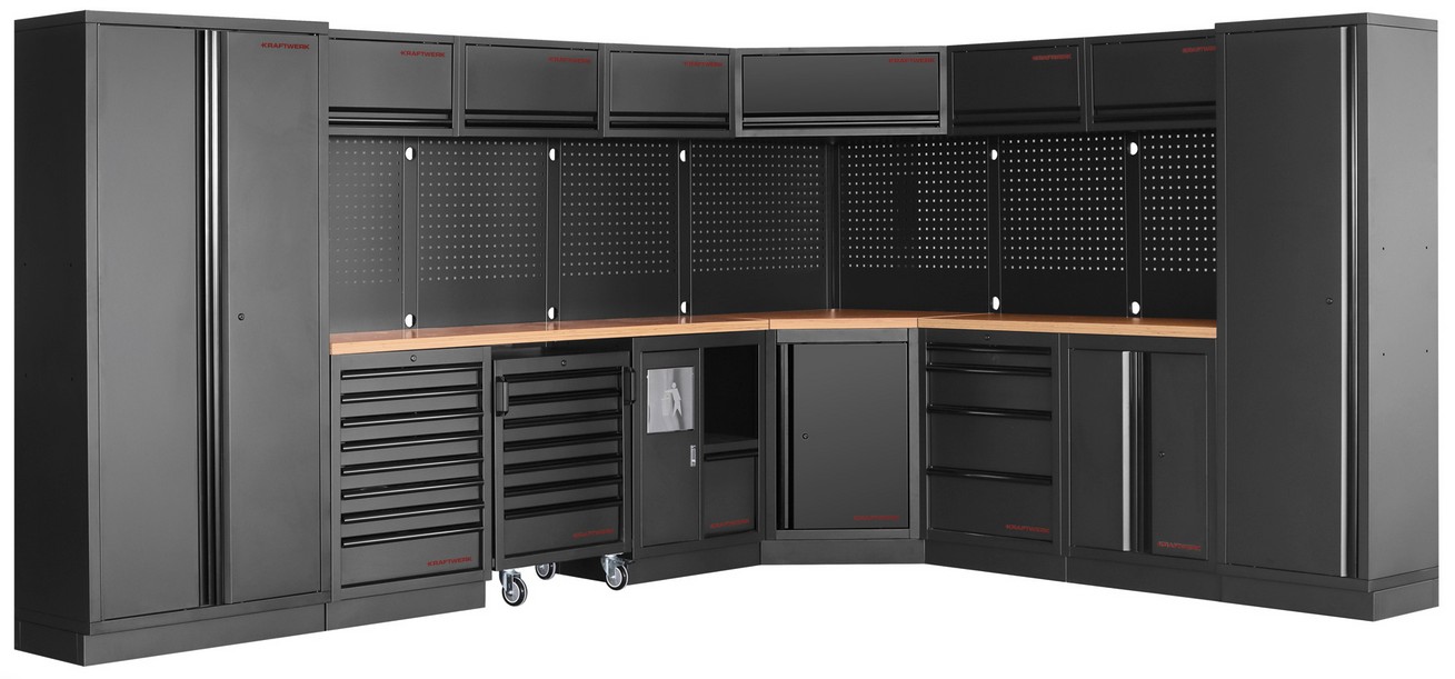 Mobilier d'atelier 8 éléments MOBILIO BLK Hêtre Kraftwerk KW3964E-BLK