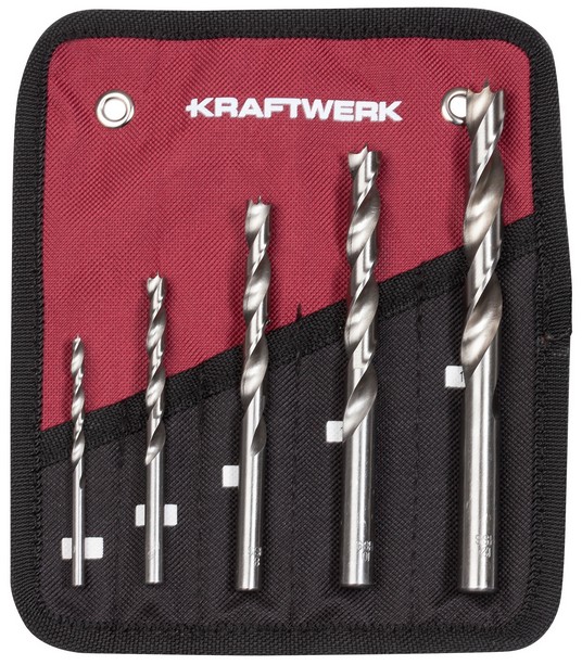 Jeu de forets à bois, 4-6-8-10-12 mm Kraftwerk KW309.170.412