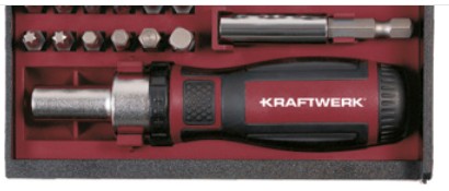 Bit Box tournevis à cliquet 1/4", 25 pcs Kraftwerk KW306.378.003
